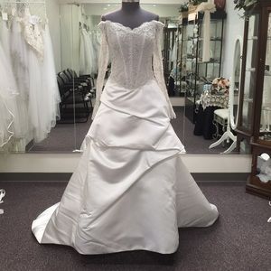 Demetrios off the shoulder ball gown. Size 12